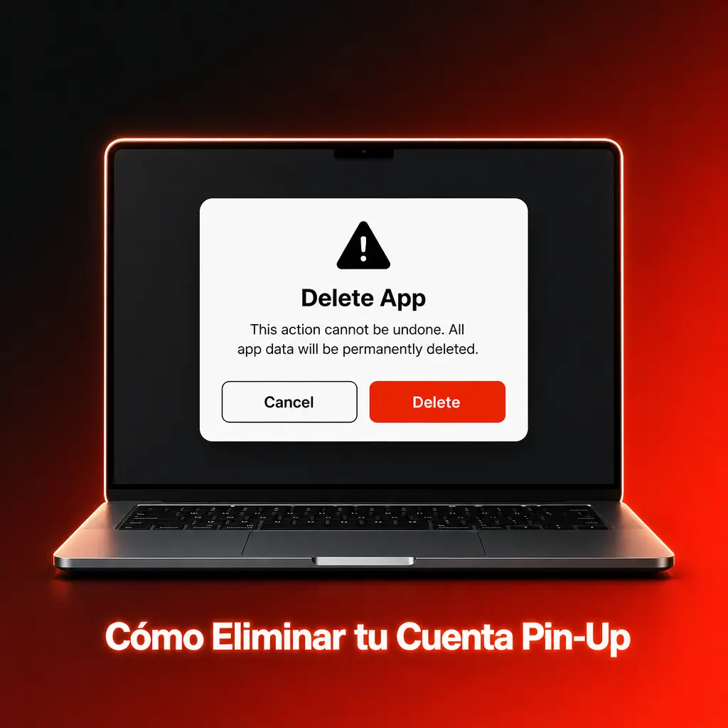Pantalla de soporte para eliminar cuenta Pin-Up