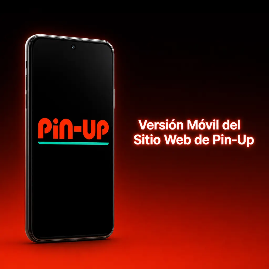 Versión móvil del sitio web de Pin-Up en un celular